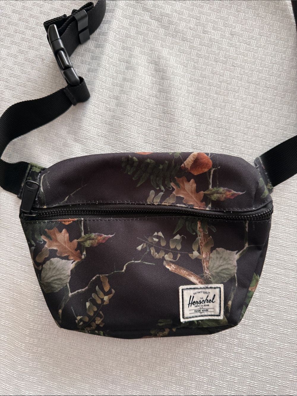 Herschel Supply Company Black Floral Camo Waist Pack. Like new!!
